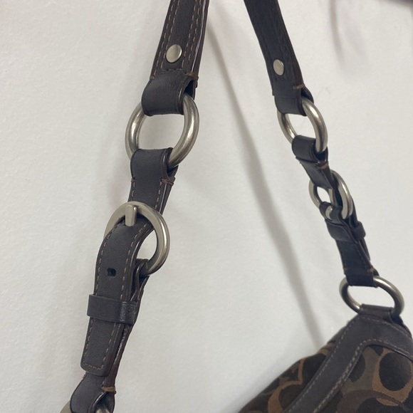 Coach suede and fabric bag - Picture 5 of 8